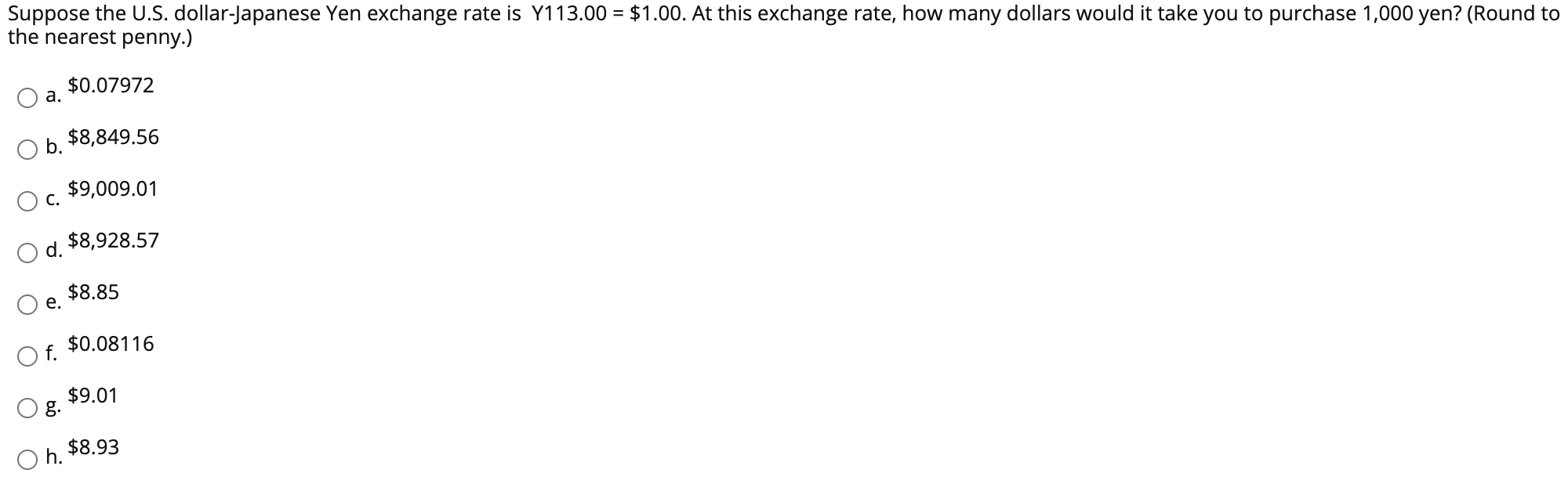 Solved Suppose The U S Dollar Japanese Yen Exchange Rate Is Chegg
