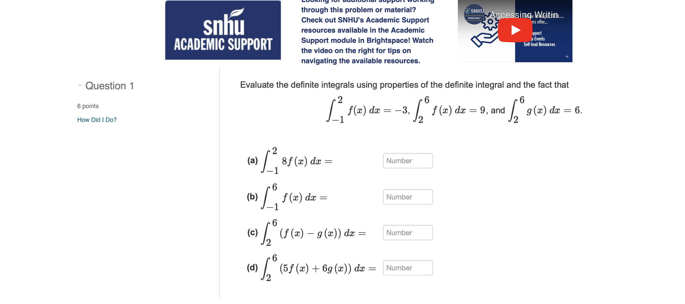 Solved Evaluate the definite integrals using properties of