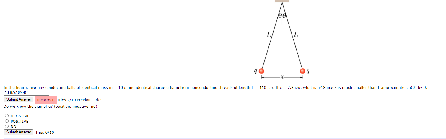 Solved Od 1 L 9 9 X In The Figure Two Tiny Conducting Ba Chegg Com