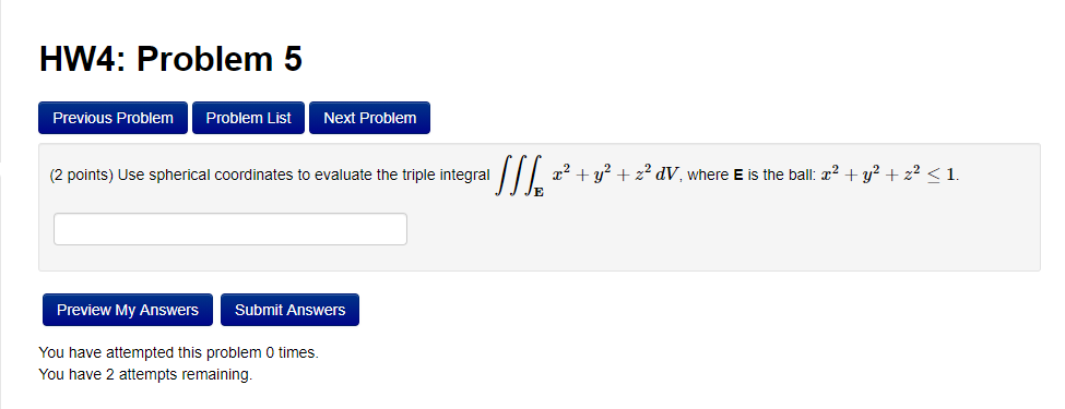 Solved HW4: Problem 5 Previous Problem Problem List Next | Chegg.com