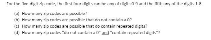 solved-for-the-five-digit-zip-code-the-first-four-digits-chegg