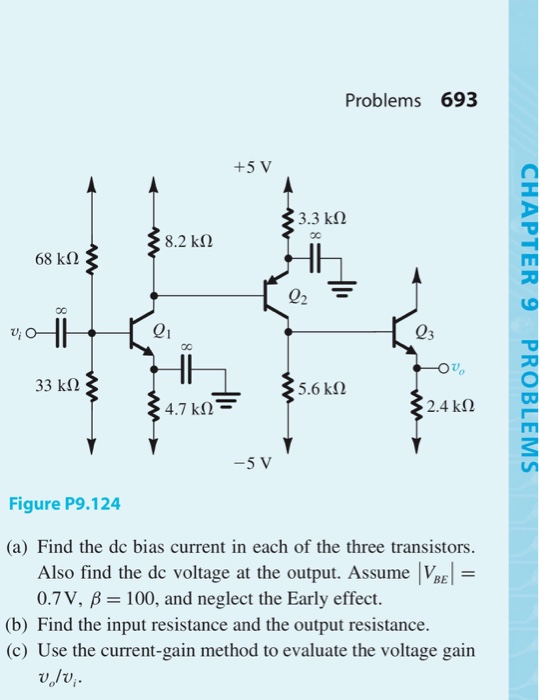 Solved (a) Find the dc bias current in each of the three