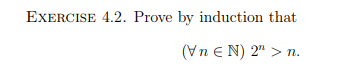 Solved ExERCISE 4.2. Prove By Induction That | Chegg.com