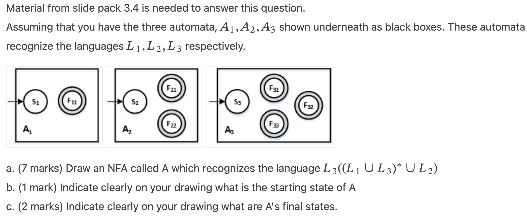 Solved Material from slide pack 3.4 is needed to answer this | Chegg.com