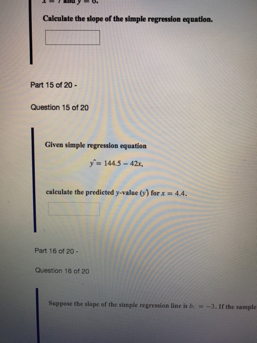 Solved calculate the slope of the simple regression chegg