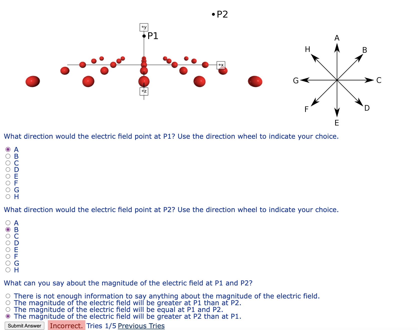 Solved please answer all. What direction would the electric | Chegg.com