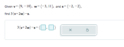 Solved 9 10 W 3 11 And S 2 2 Find 3 V 2 Chegg Com