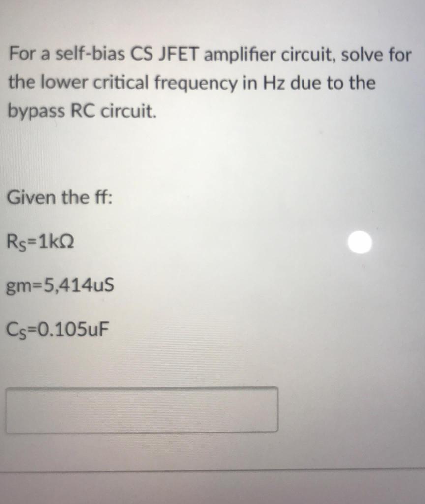 Solved For a voltage divider CE BJT amplifier circuit, solve | Chegg.com