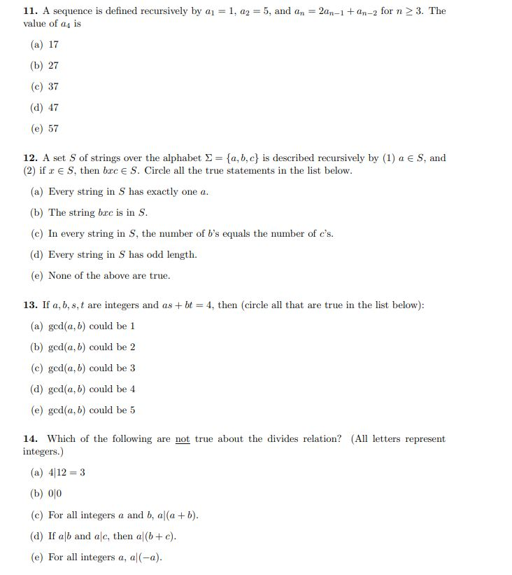 Solved 11 A Sequence Is Defined Recursively By Ai 1 A Chegg Com