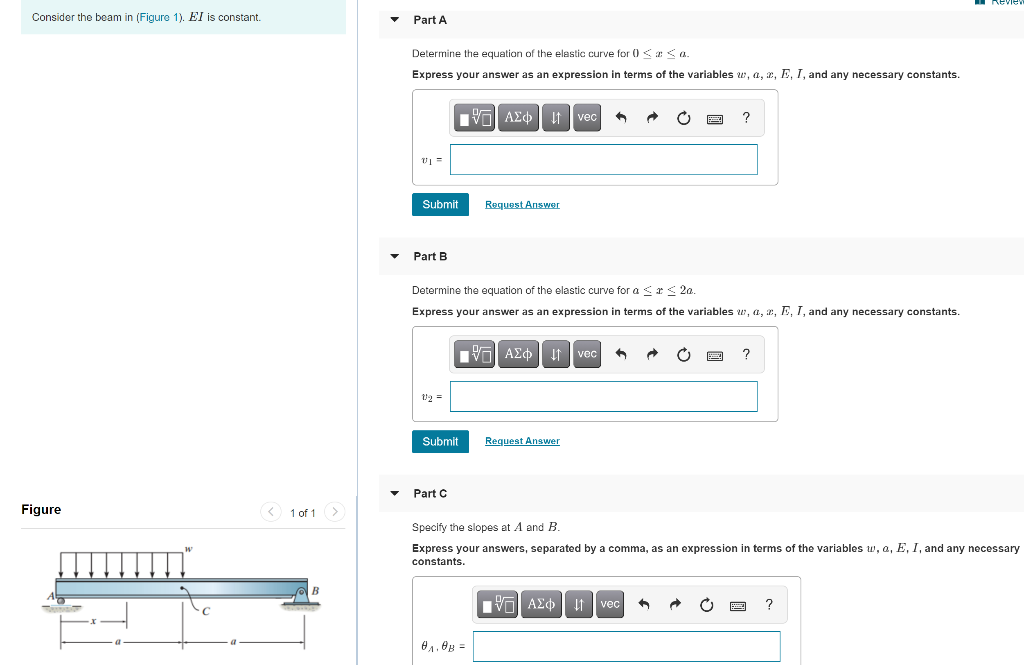 solved-consider-the-beam-in-figure-1-el-is-constant-part-chegg