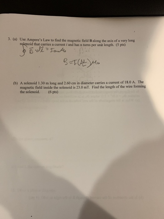 Solved 3. (a) Use Ampere's Law to find the magnetic field | Chegg.com