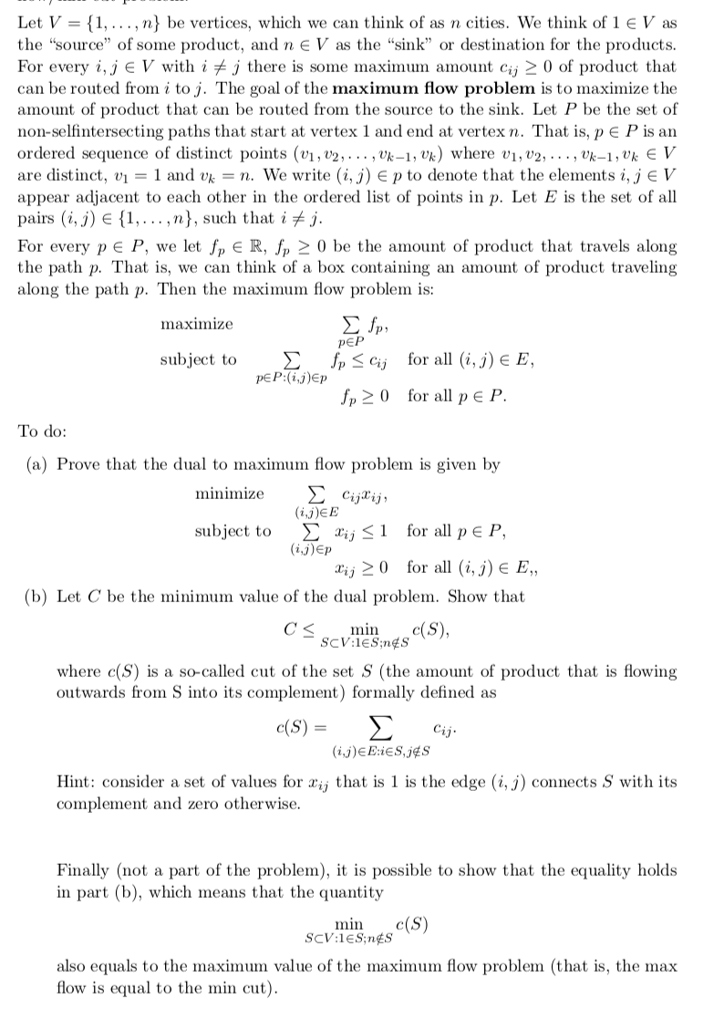 Let V 1 N Be Vertices Which We Can Think Chegg Com