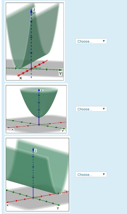 Solved Match each of the following surfaces with an | Chegg.com