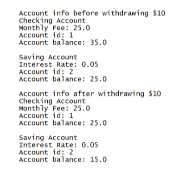 Solved Code and Java and comment Class Account has the | Chegg.com