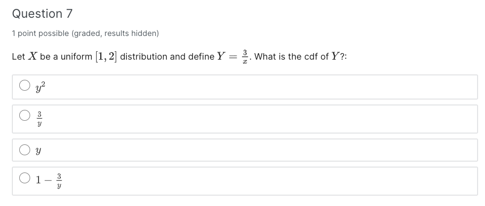 Solved Question 7 1 point possible (graded, results hidden) | Chegg.com