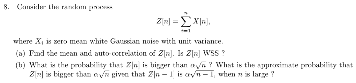 Solved Consider the random processConsider the random | Chegg.com