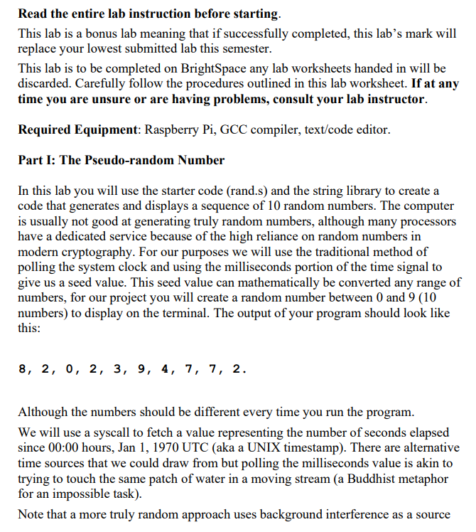 Solved Read the entire lab instruction before starting. This | Chegg.com