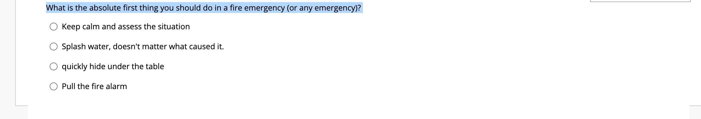 solved-what-is-the-absolute-first-thing-you-should-do-in-a-chegg