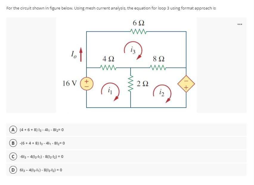 Solved For The Circuit Shown In Figure Below. Using Mesh | Chegg.com