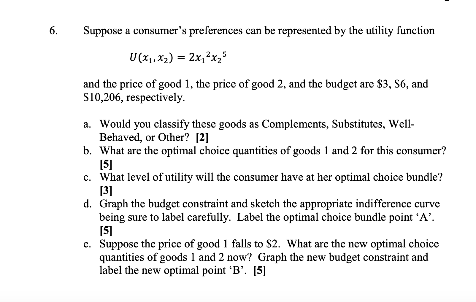 Solved Suppose A Consumer's Preferences Can Be Represented | Chegg.com