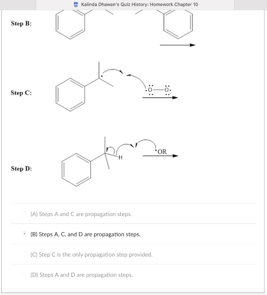 Solved Determine Which Step(s), If Any, Are Propagation | Chegg.com