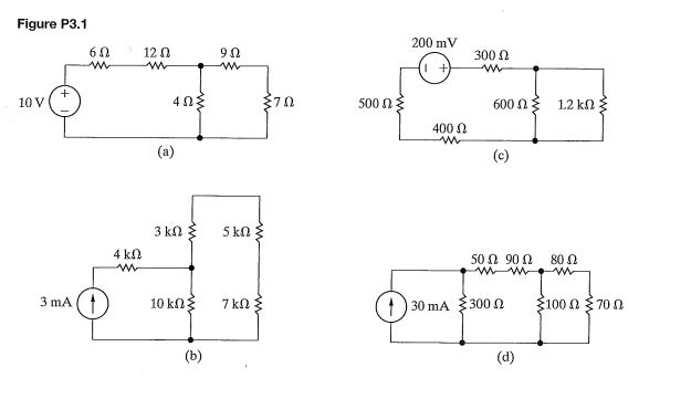 Solved 3.2 For each of the circuits shown in Fig. P3.1, a) | Chegg.com