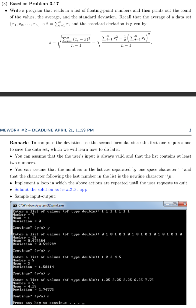 Read the problem carefully and create a program in | Chegg.com