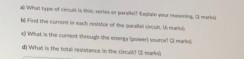 Solved Use the circuit diagram to answer the questions that | Chegg.com