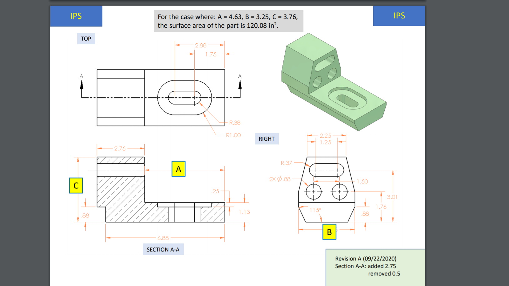 Solved QUESTION 1 Create a solid model of the item shown in | Chegg.com