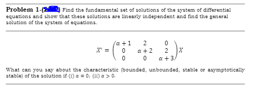Solved Problem 1-12 Find the fundamental set of solutions of | Chegg.com