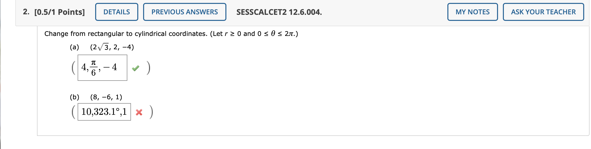 Solved Change From Rectangular To Cylindrical | Chegg.com