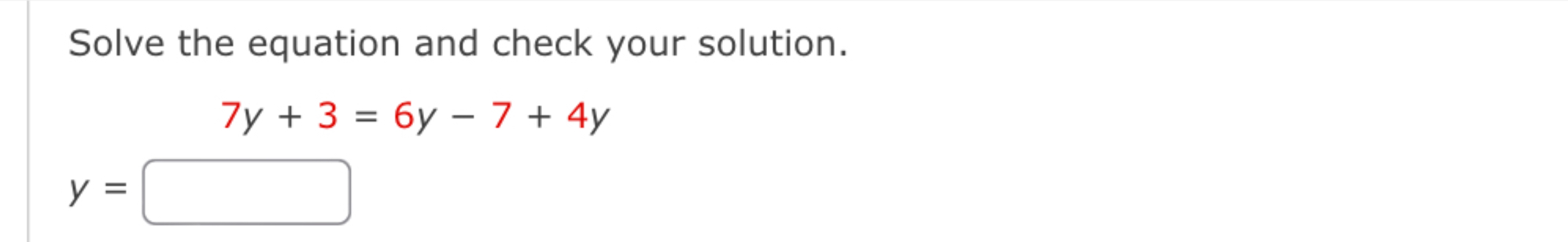 Solved Solve the equation and check your | Chegg.com