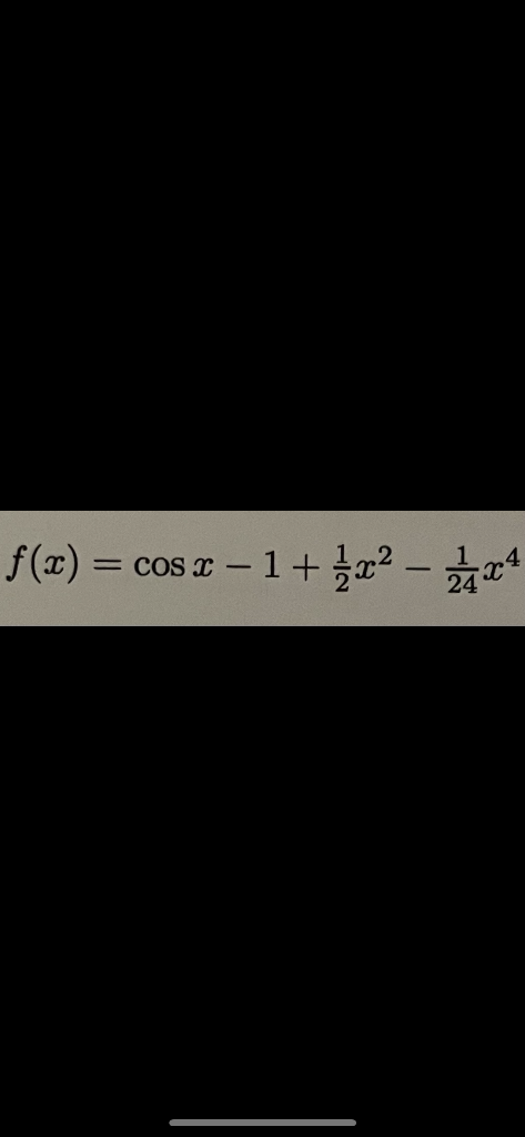 Solved f(x) = = COS X 1+1/x² - 4x4 24 | Chegg.com