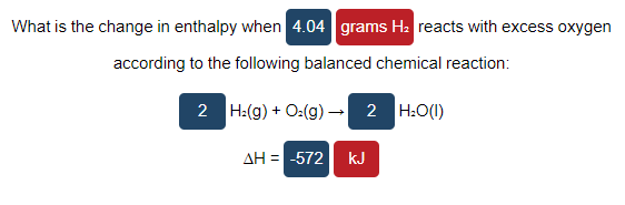 Solved What Is The Change In Enthalpy When Reacts With Chegg Com   PhpfWe81K