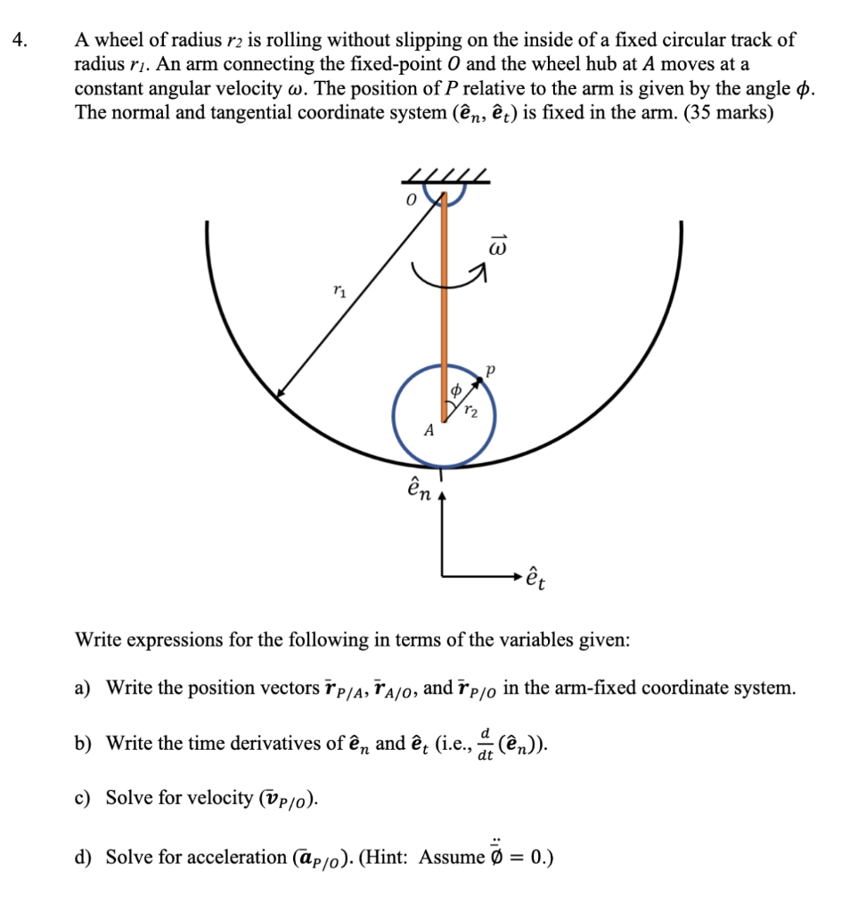 Solved 4. A Wheel Of Radius R2 Is Rolling Without Slipping | Chegg.com