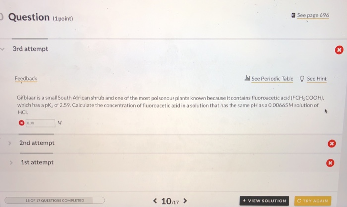 Solved Question (1 point) See page 696 3rd attempt Feedback | Chegg.com