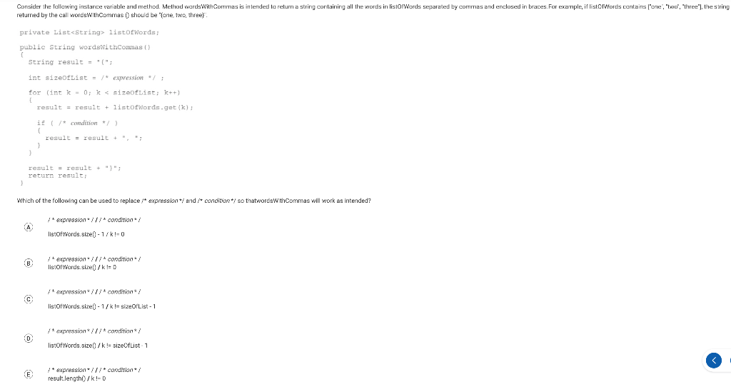 Solved Consider the following correct implementation of the | Chegg.com
