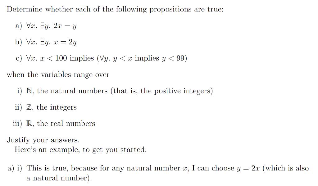 Solved Determine Whether Each Of The Following Propositions | Chegg.com