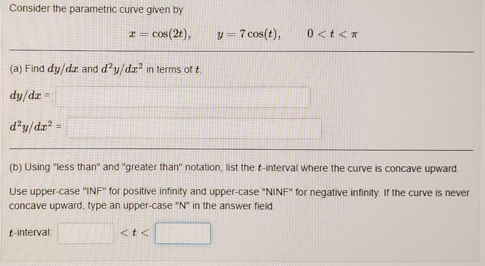 Solved Consider the parametric curve given by y 2t 2 n(t) | Chegg.com