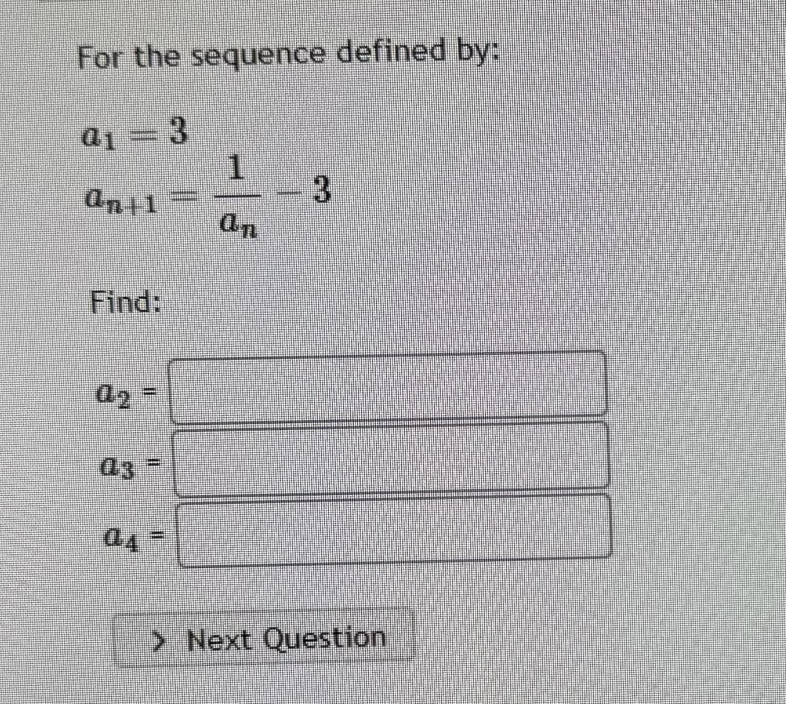 Solved For The Sequence Defined | Chegg.com