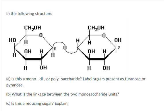 Solved In the following structure: (a) Is this a mono-, di-, | Chegg.com