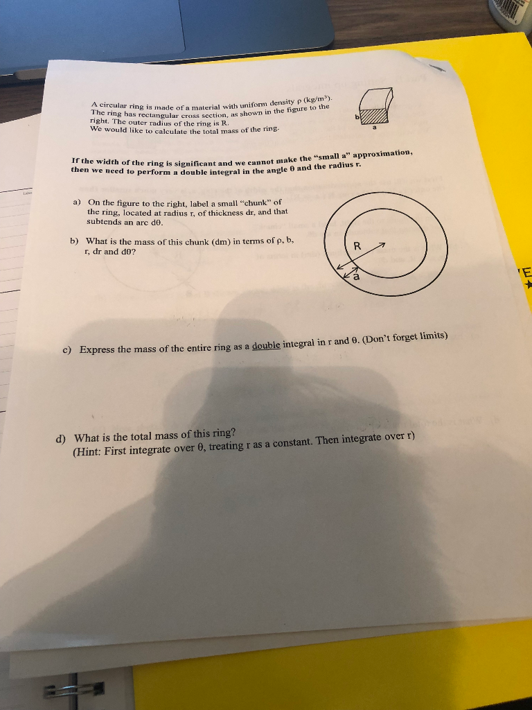 Solved A circular ring is made of material with union The | Chegg.com