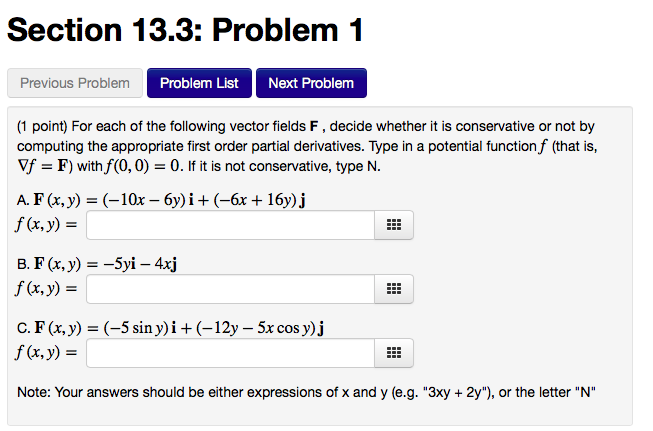 Solved Section 13.3: Problem 2 Previous Problem Problem List | Chegg.com