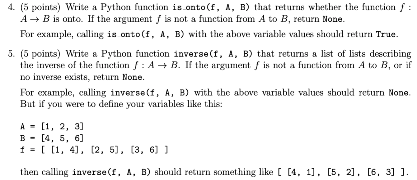Solved This lab deals with functions on finite sets. We'll | Chegg.com