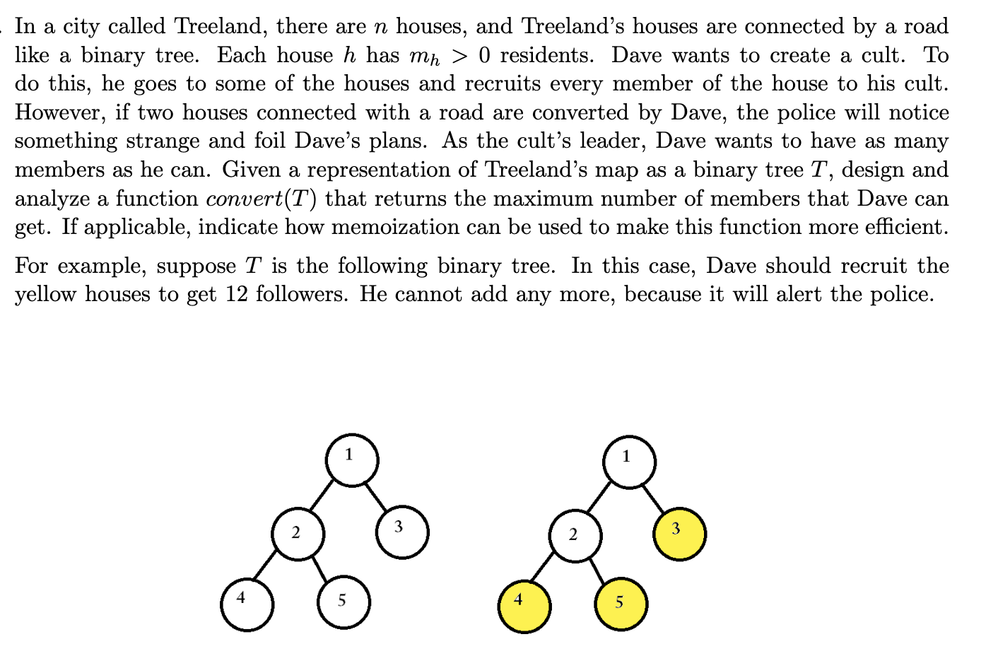 Solved In a city called Treeland, there are n houses, and