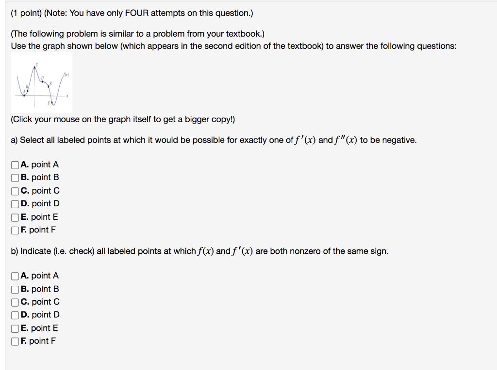 Solved (1 point) (Note: You have only FOUR attempts on this | Chegg.com