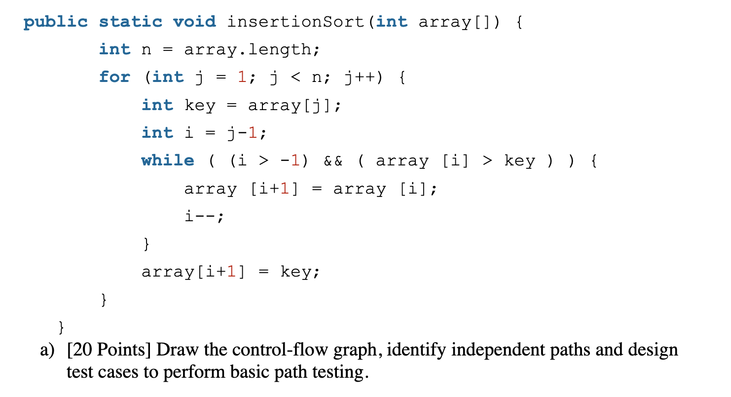 Solved a) [20 Points] Draw the control-flow graph, identify | Chegg.com