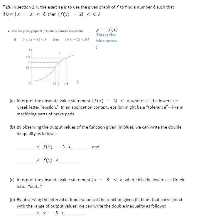 Solved *25. In section 2.4, the exercise is to use the given | Chegg.com