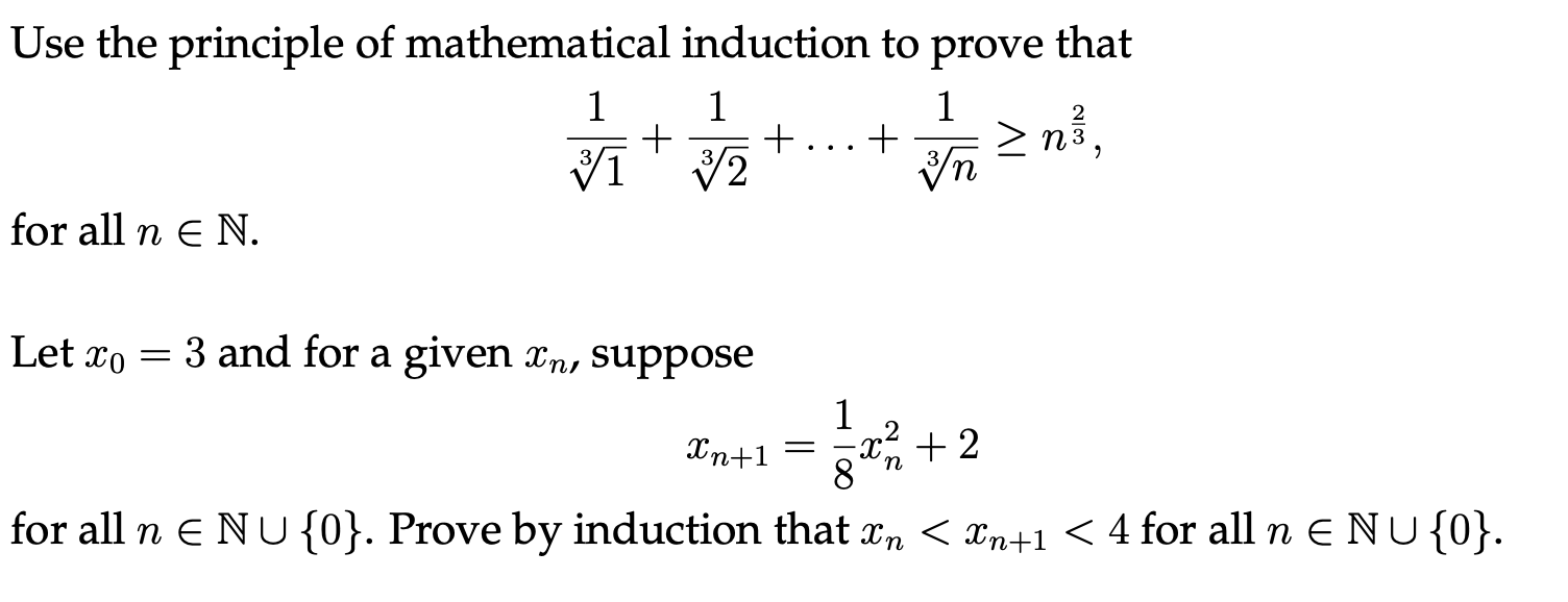 Solved Use The Principle Of Mathematical Induction To Prove | Chegg.com