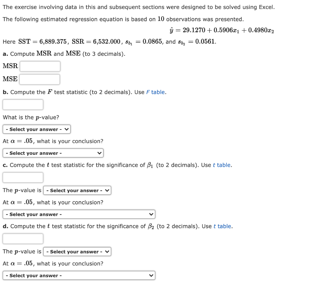 Solved Answer Choices For B-1 Are Less Than 0.1, Between | Chegg.com